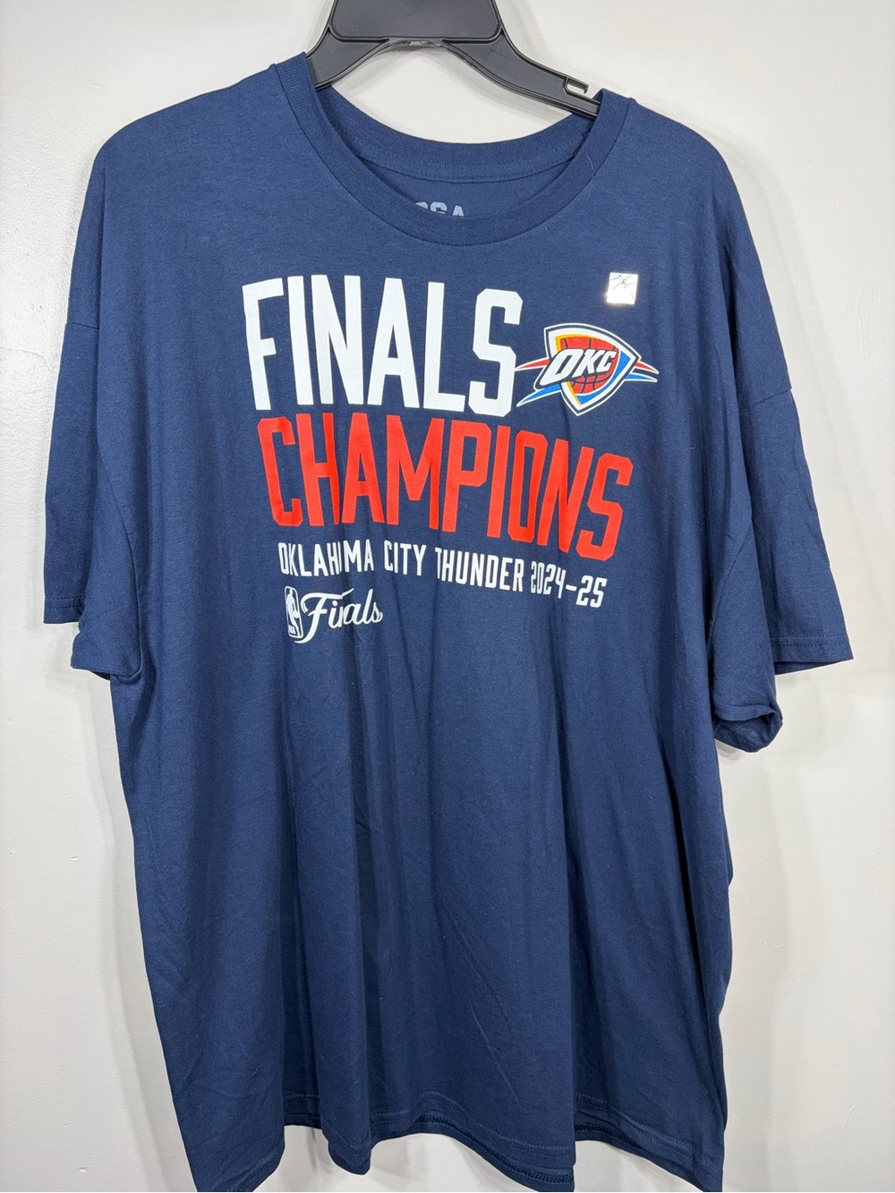 OKC Thunder 2025 NBA Finals Champions T Shirt 2XL Blue CSA Basketball